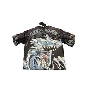 Black Mesh Short Sleeve Shirt BLUE EYES